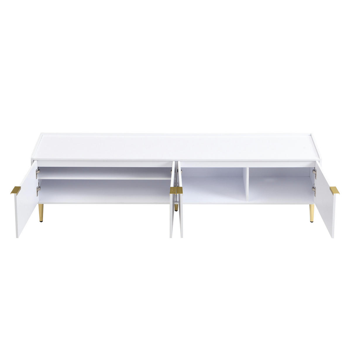 TV-LOWBOARD 170/35/47,5 cm weiß aus MDF mit Kabeldurchführung - Weiß, Holzwerkstoff (170/47.5/35cm) - OKWISH