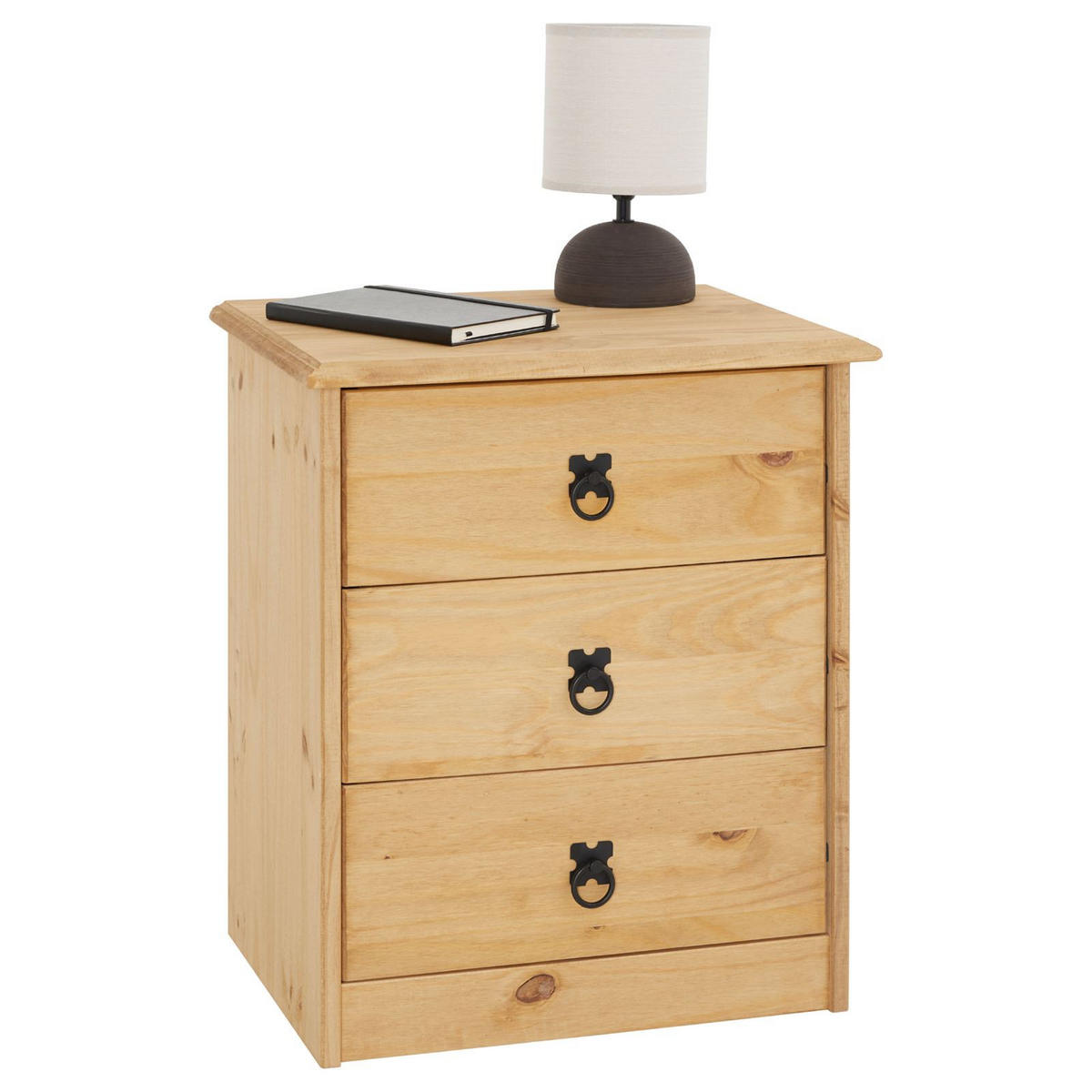 NACHTKOMMODE BARRIO - Naturfarben, Holz (47/57/37cm) - CARO-Möbel