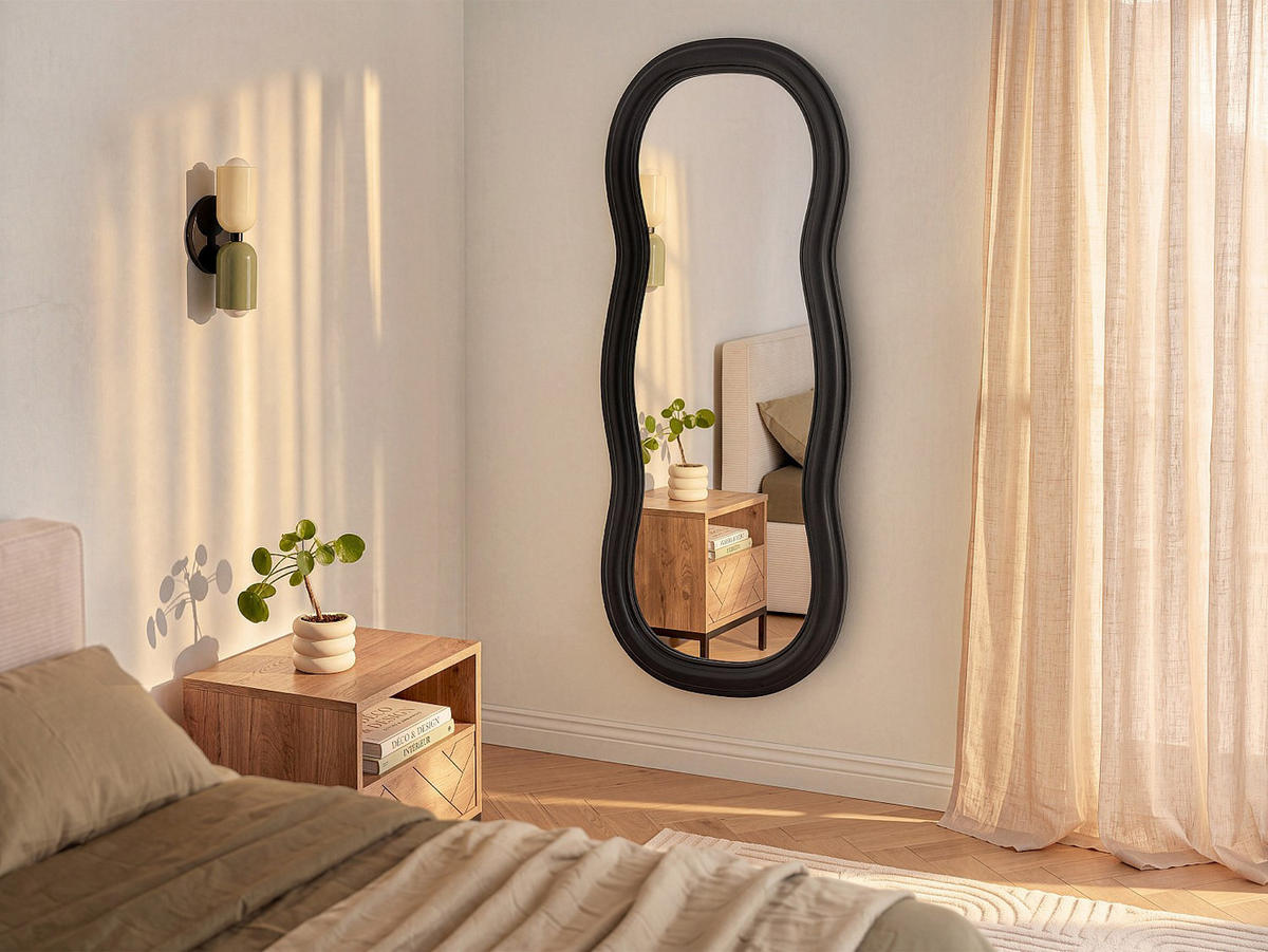 WANDSPIEGEL - 60 x 3.5 - holz - schwarz Tayli - Schwarz, Holz (60/160/3.5cm) - Vente-Unique