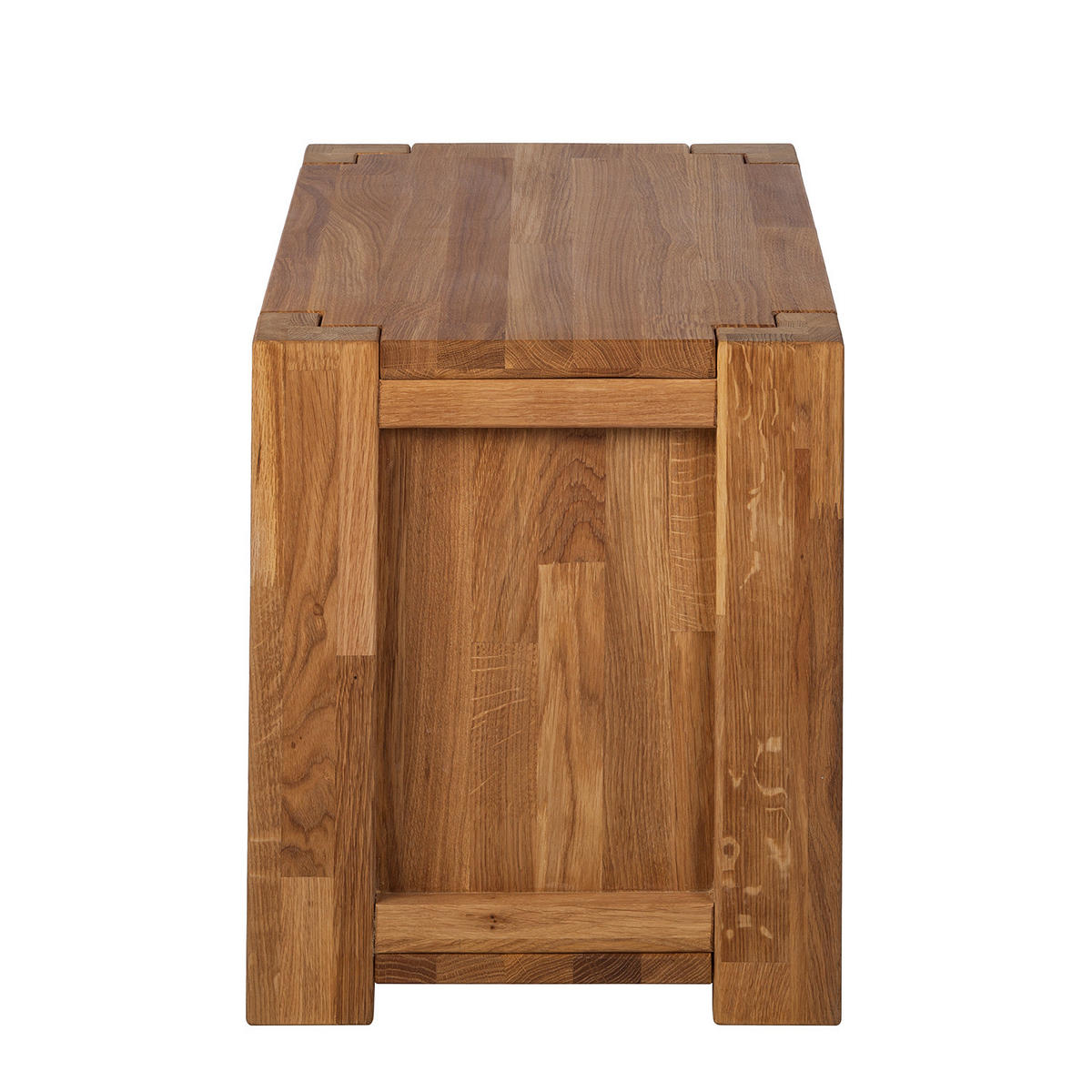 NACHTKOMMODE - Massivholz - Eichefarben, Holz (61/42/35cm) - home24