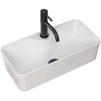 AUFSATZWASCHBECKEN Rea Mery - Weiß, Keramik (25/14/50.5cm) - REA