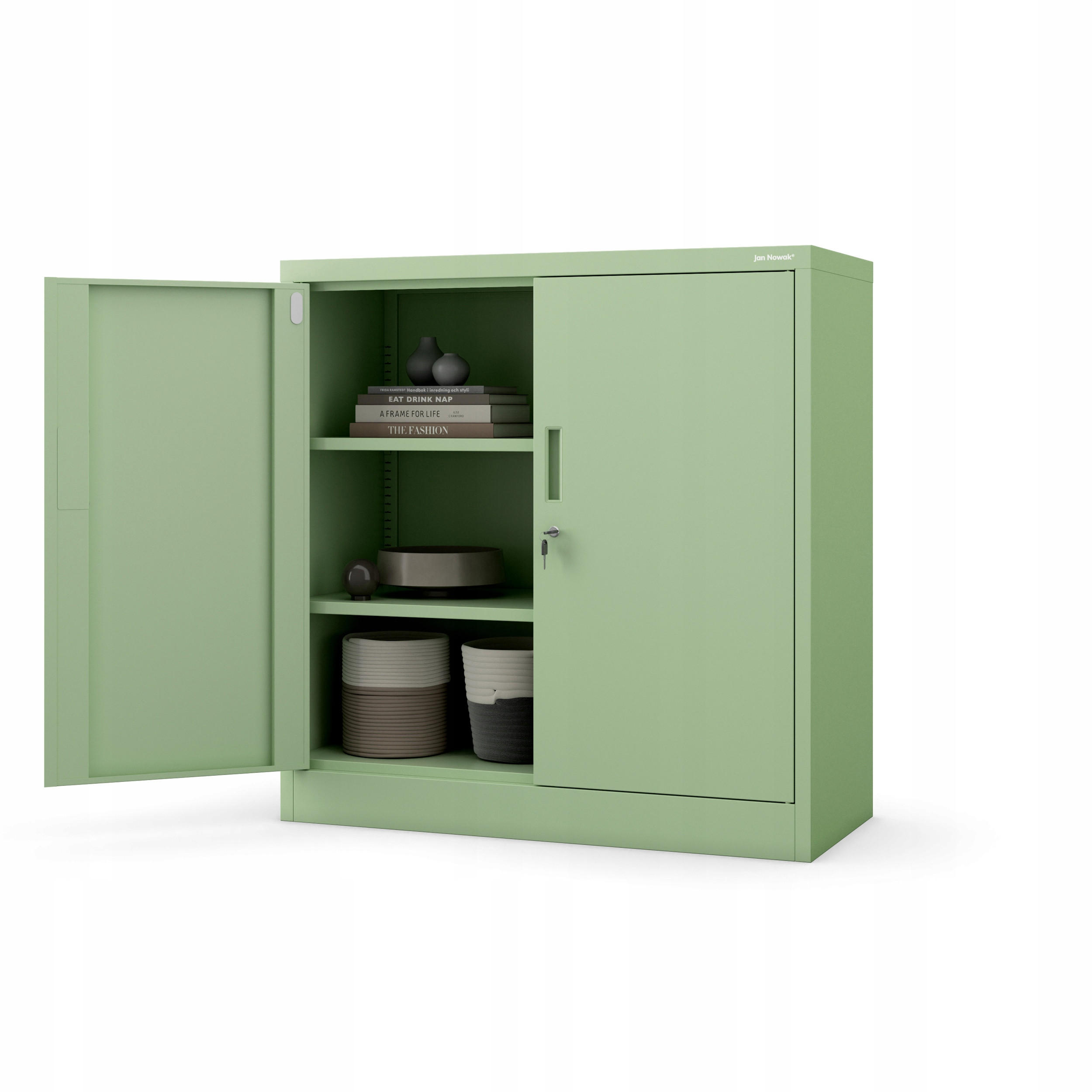 Jan Nowak Metallschrank Grün 90x93x40 cm