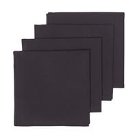 STOFFSERVIETTEN 4er-Set schwarz 45/45 cm, 100% Baumwolle - Schwarz, Textil (45/45cm) - Homescapes