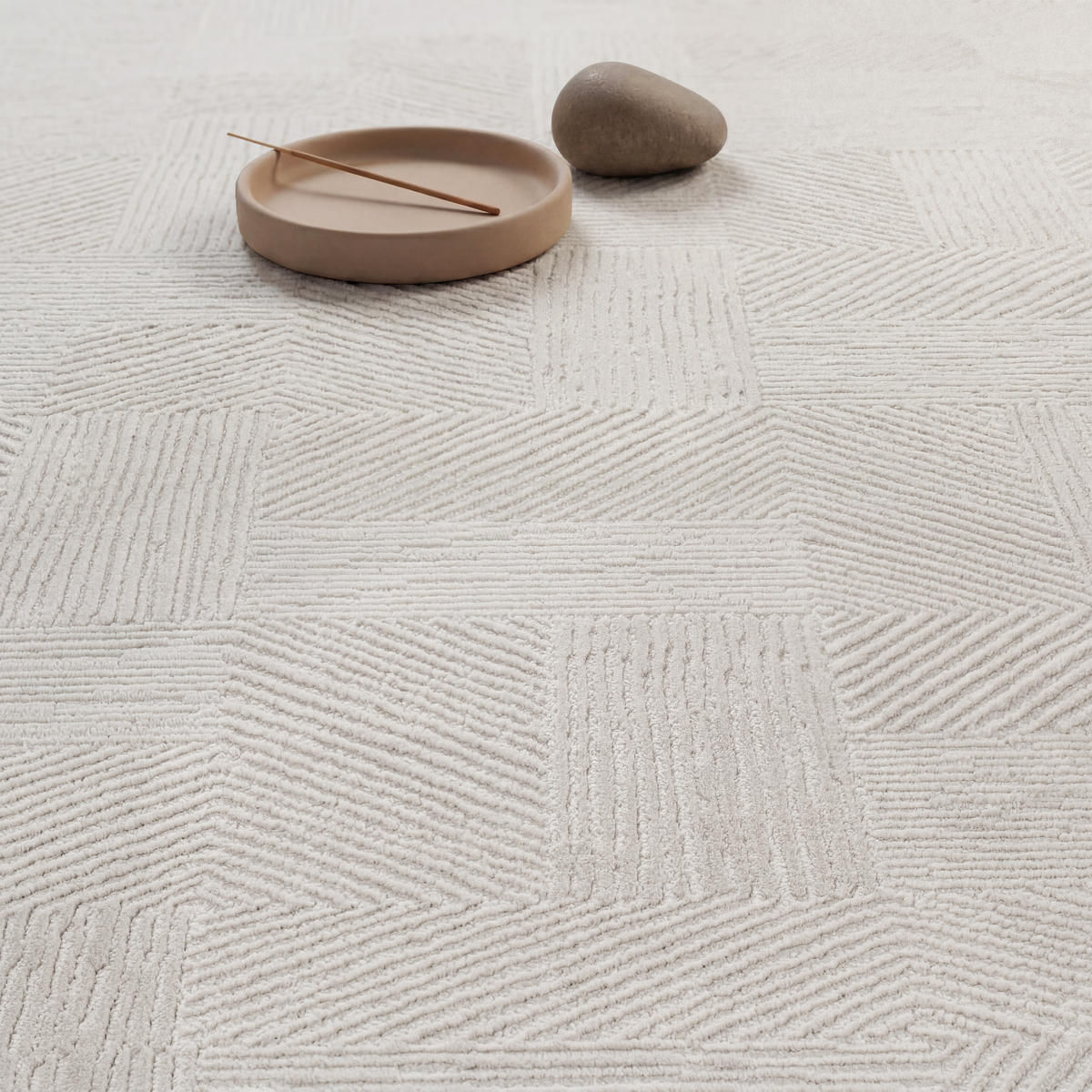 KURZFLORTEPPICH 120/160 cm Tinos 572 - Creme, Textil (120/160cm) - Paco Home