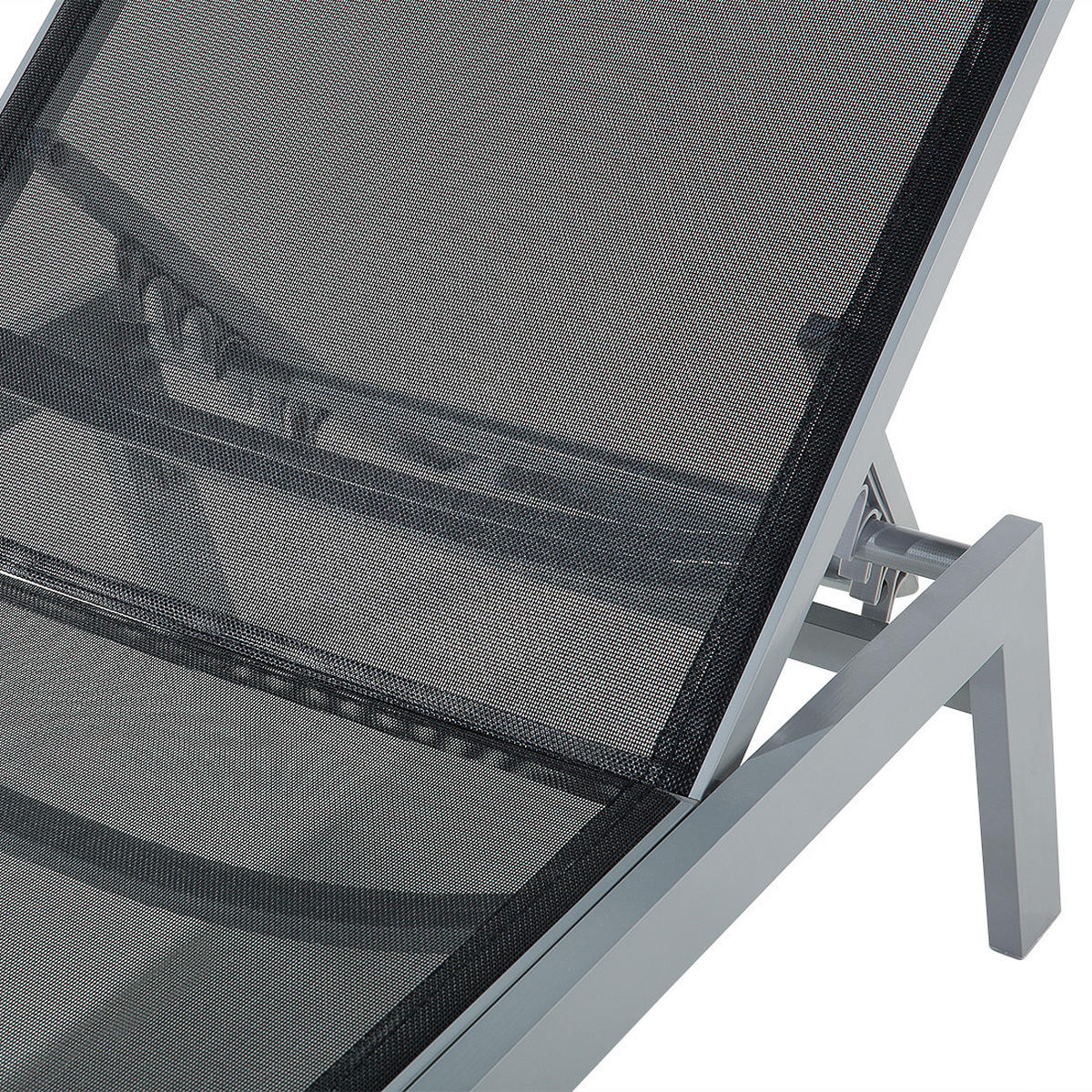 GARTENLIEGE schwarz Catania - Schwarz, Metall (66/103/155cm) - Beliani