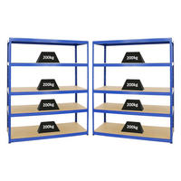 SCHWERLASTREGAL Giant Elephant 2er-Set mit 2x 180x150x60 cm Fachlast 200 kg Blau - Blau, Metall (300/180/60cm) - PROREGAL