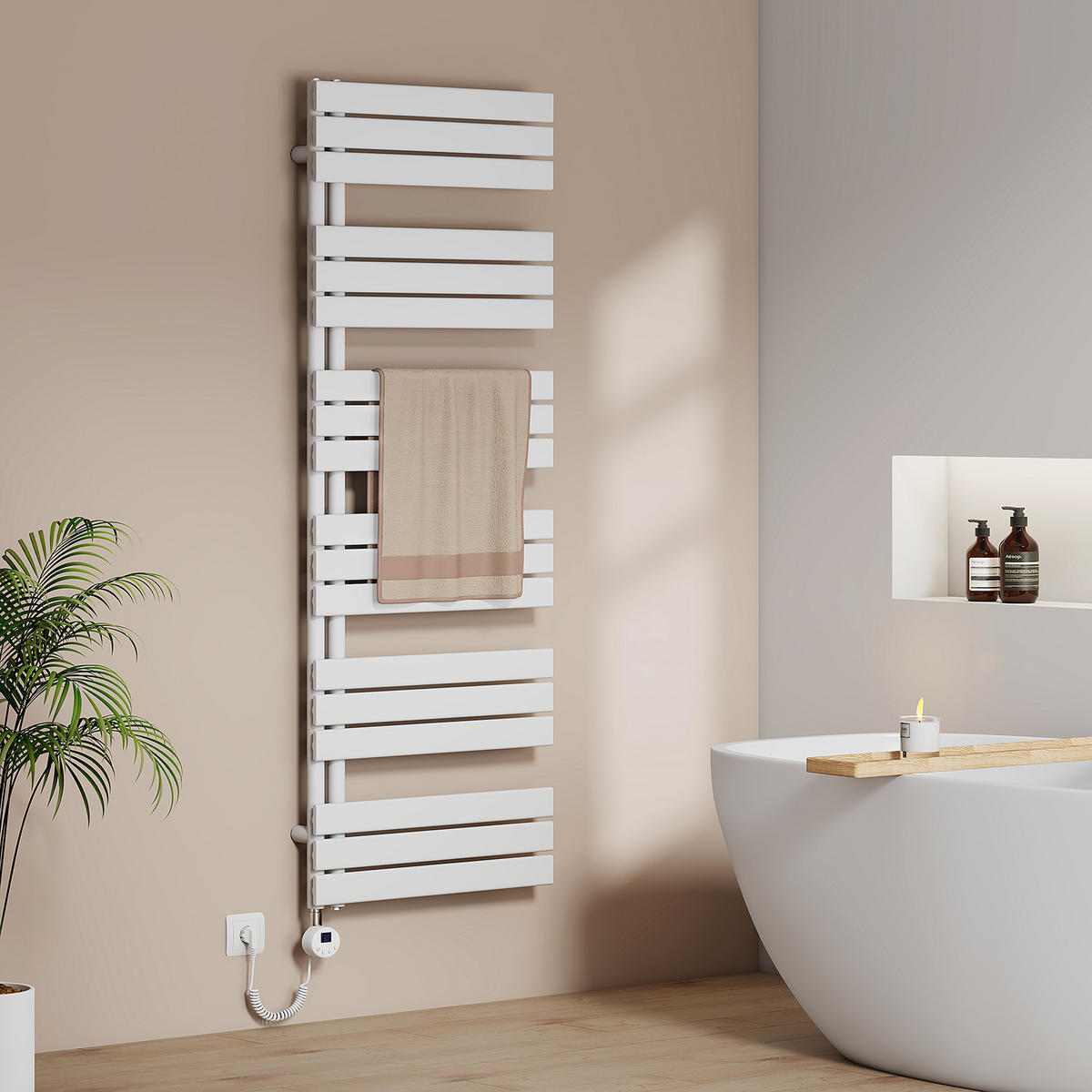 HEIZKÖRPER Elektrisch WLAN Thermostat Weiß - Weiß, Metall (60/159.9/5.9cm) - EMKE
