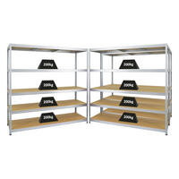 SCHWERLASTREGAL Giant Elephant 3er-Set mit 3x 180x180x60 cm Fachlast 200 kg Verzinkt - Silberfarben, Metall (540/180/60cm) - PROREGAL