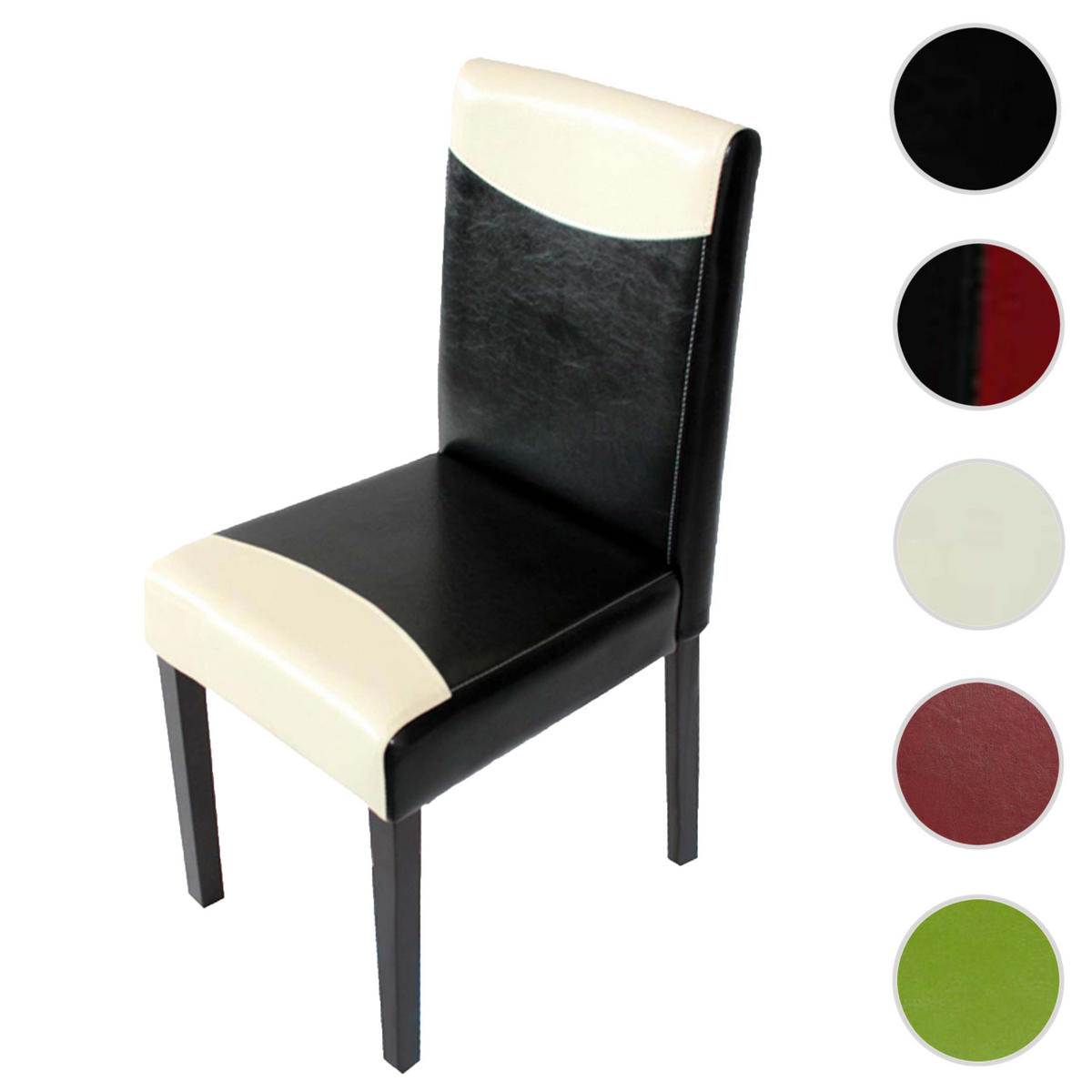 ESSZIMMERSTUHL Schwarz, Weiß, Schwarz - Schwarz/Weiß, Textil (43/90/56cm) - MCW