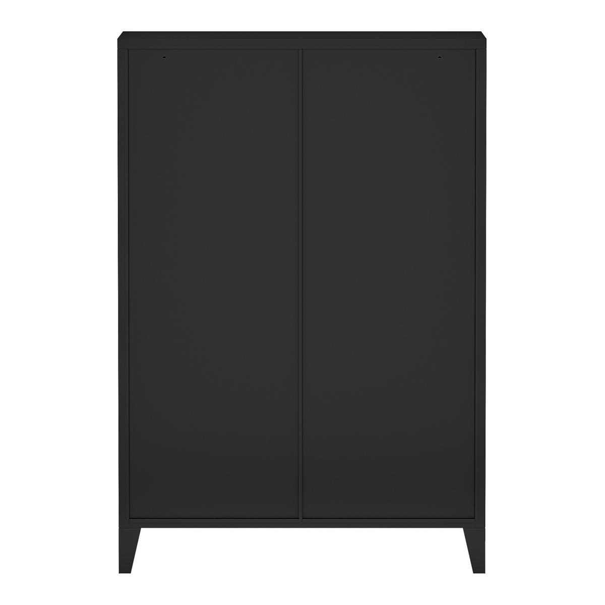 BÜROSCHRANK Hamina - Schwarz, Metall (80/113/40cm) - [en.casa]