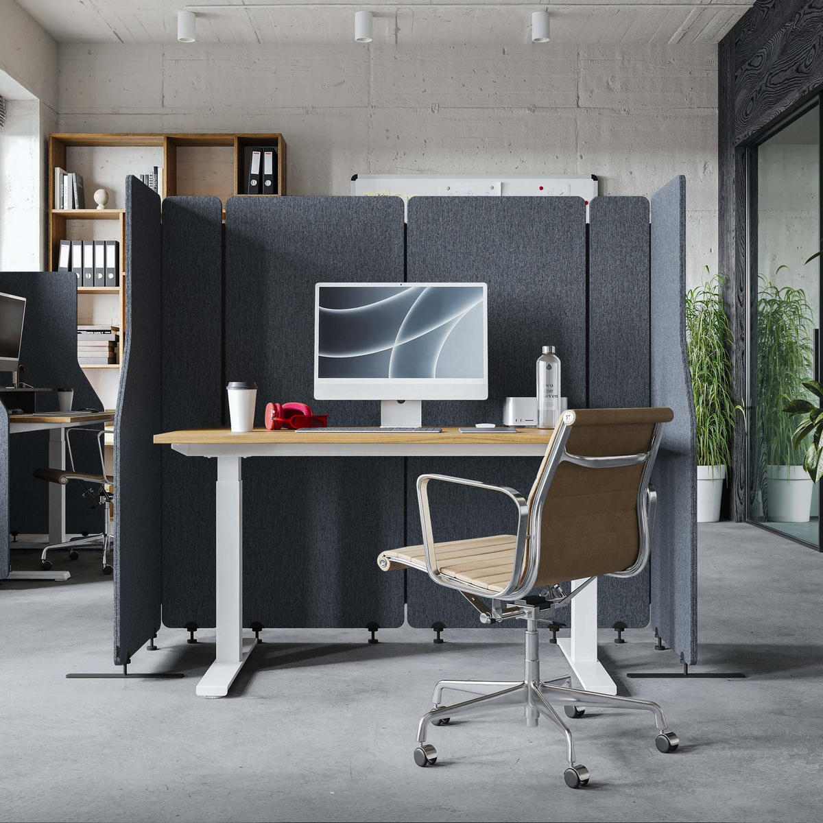 AKUSTIKSCHUTZWAND SADIE - Anthrazit, Metall (280/145/2cm) - Jan Nowak