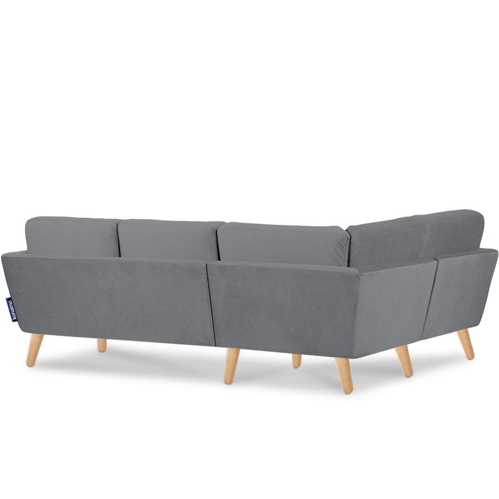 Thumbnail - Konsimo® Ecksofa-Links, Grau, Textil, L-Form, 220x181 cm, FSC 100%, Hergestellt in Europa, Wohnzimmer, Sofas & Couches, ...