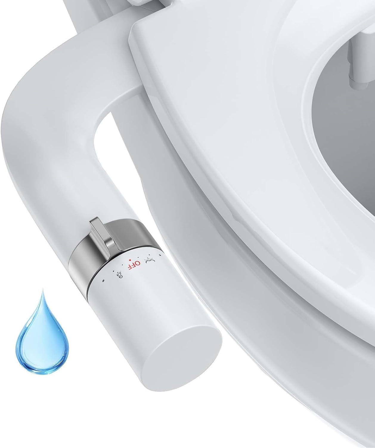 WC-BIDET-AUFSATZ, weiß,35/8/18CM - Weiß, Kunststoff (8/18/35cm)