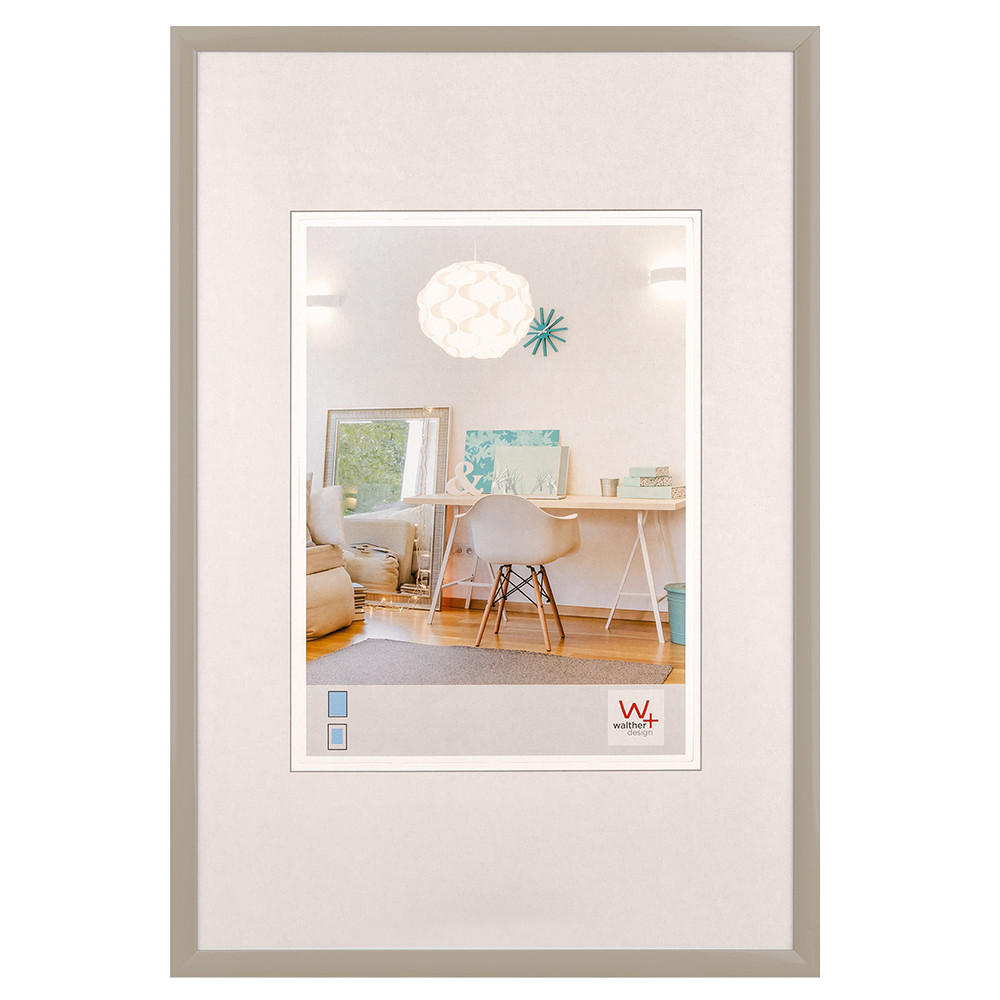 walther design Kunststoffrahmen Grau 15.9x21x1.4 cm