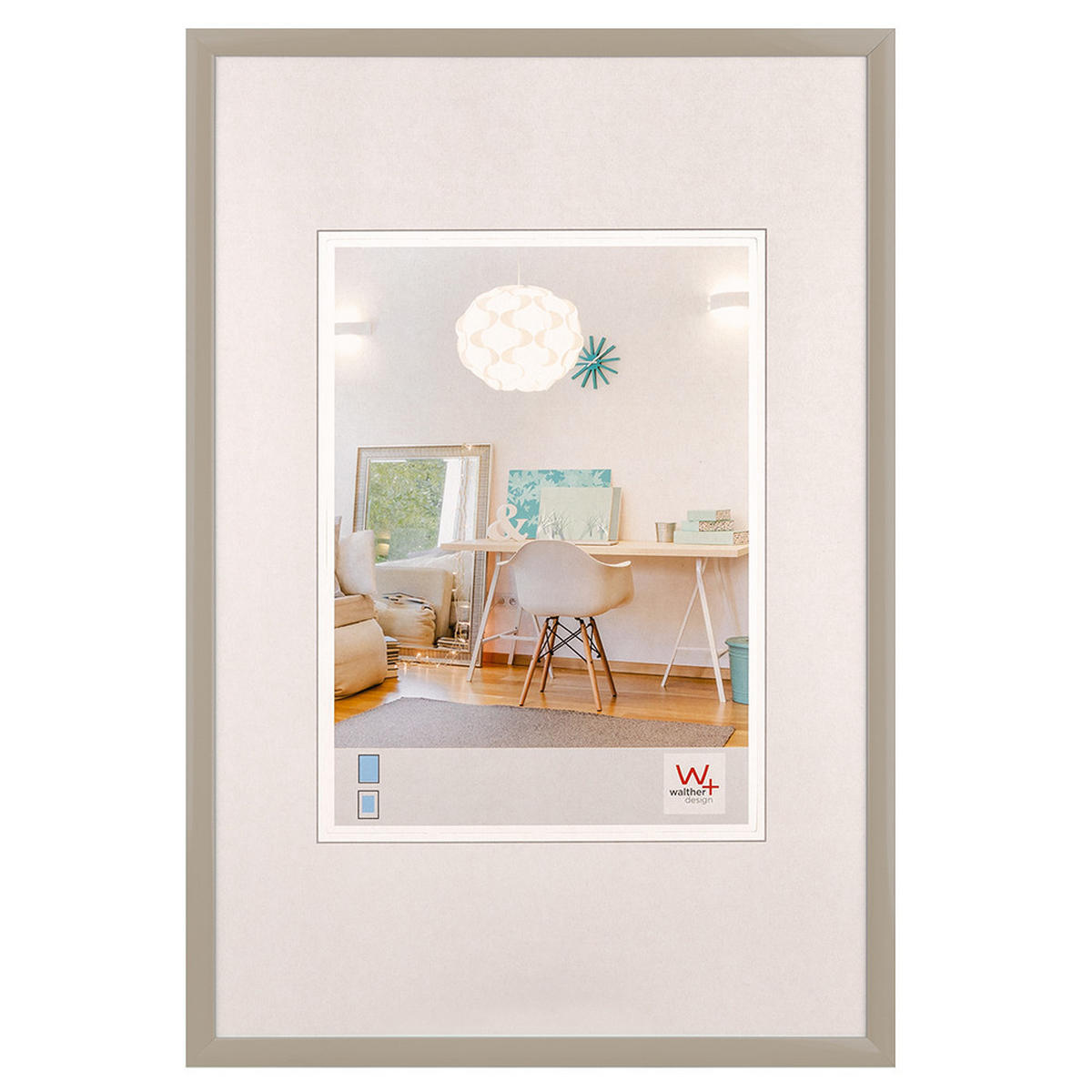 KUNSTSTOFFRAHMEN New Lifestyle Kst.Rahmen 13x18 cm grau - Grau, Kunststoff (14/19/1.4cm) - walther design