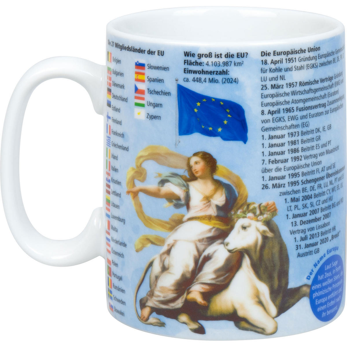 WISSENSBECHER Europa - Naturfarben, Keramik (0.46L) - Könitz