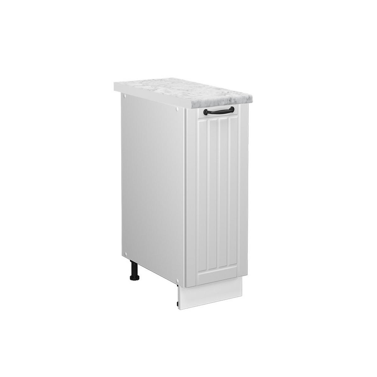 APOTHEKERUNTERSCHRANK Fame-Line Weiß Landhaus 30 cm, AP Marmor - Weiß, Holzwerkstoff (30/82/60cm) - Vicco