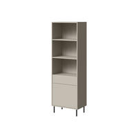 VITRINE Masha 1D1S - Kaschmir/Schwarz, Holzwerkstoff/Metall (60/185/39cm) - MIRJAN24