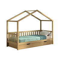 HAUSBETT Kapua Eiche massiv Natur Dachaufbau 90x200 - Eichefarben, Holz (90/200cm) - 58aufmkessel