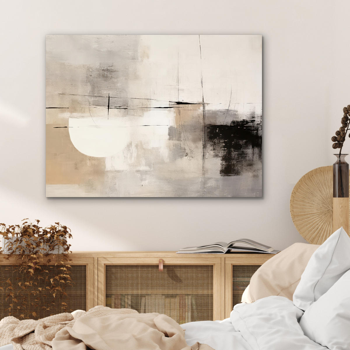 KOVOVÝ OBRAZ Abstraktné - Umenie - Sivé 80x60 cm - svetlosivá, kov (80/60cm) - MuchoWow