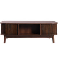 COUCHTISCH Holzfarben 110/55/38,5 cm mit Rattandekor und Massivholzbeinen - Naturfarben, Holzwerkstoff (55/110/38.5cm) - PANGIVO