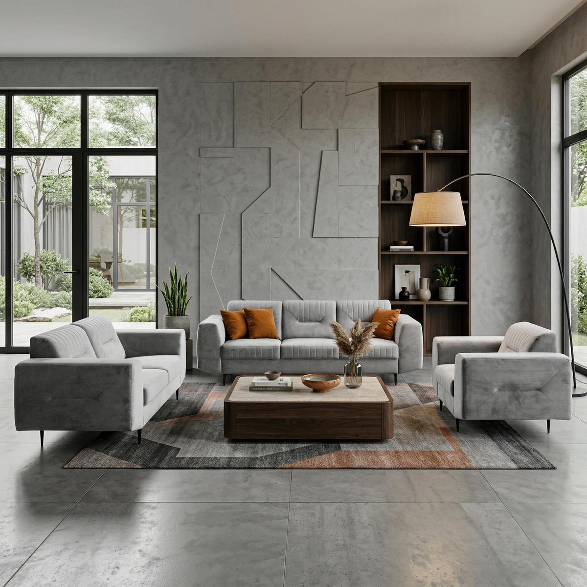 RELAXSESSEL Venezia hellgrau mit schwarzen Beinen - Hellgrau/Schwarz, Textil (112/85/94cm) - Beautysofa