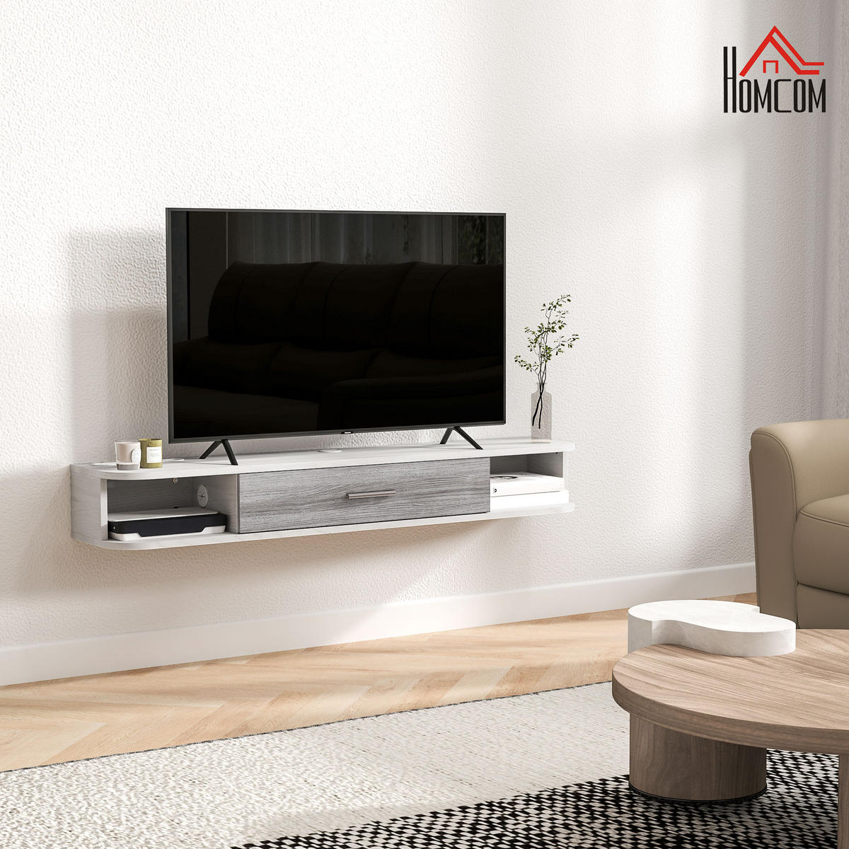 TV-MÖBEL Multicolor 1 Stück - Multicolor, Holzwerkstoff (120/16/26cm) - GiPP