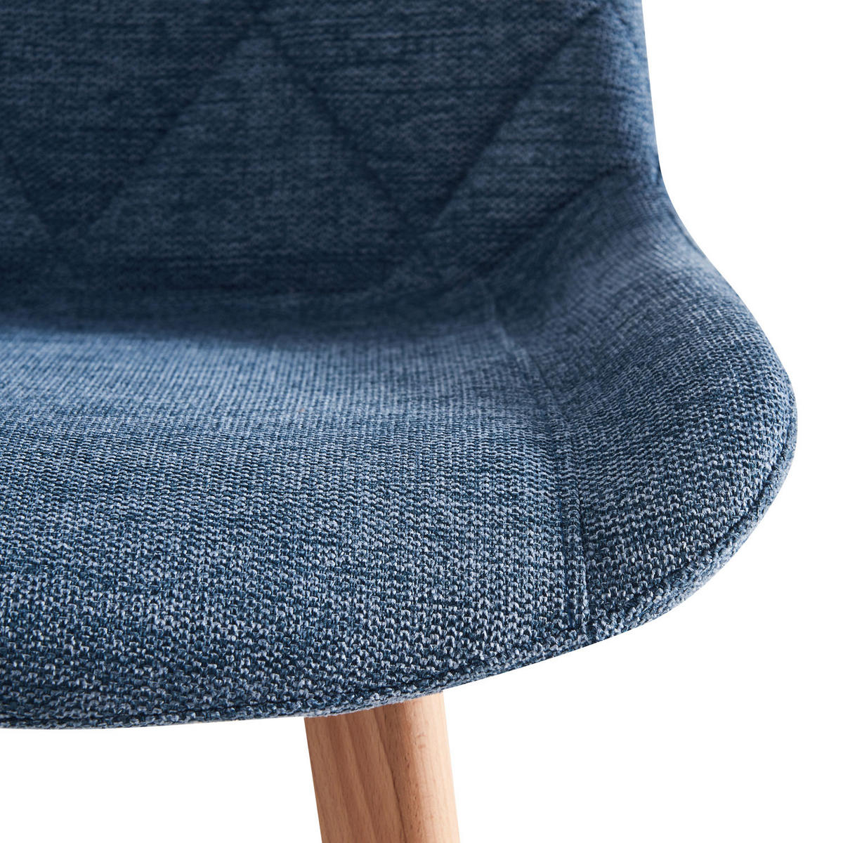 STUHL TANIA Blau 2 Stück - Blau, Holz/Textil (52/88/60cm) - B&D Home