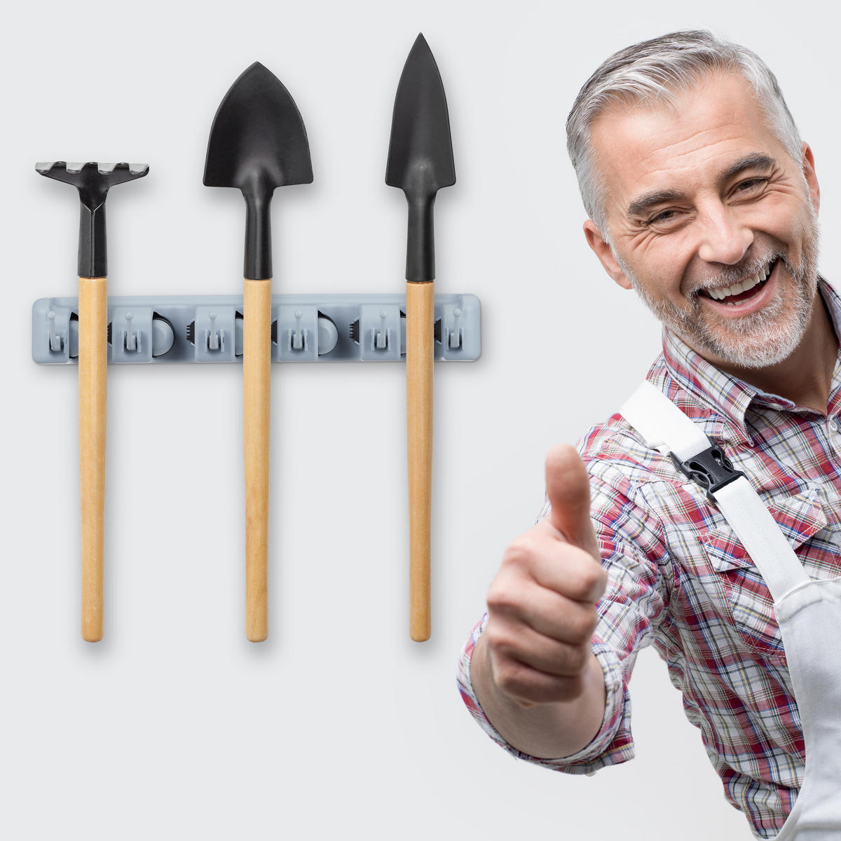 GERÄTEHALTER - Grau, Kunststoff (40/6/11cm) - Relaxdays