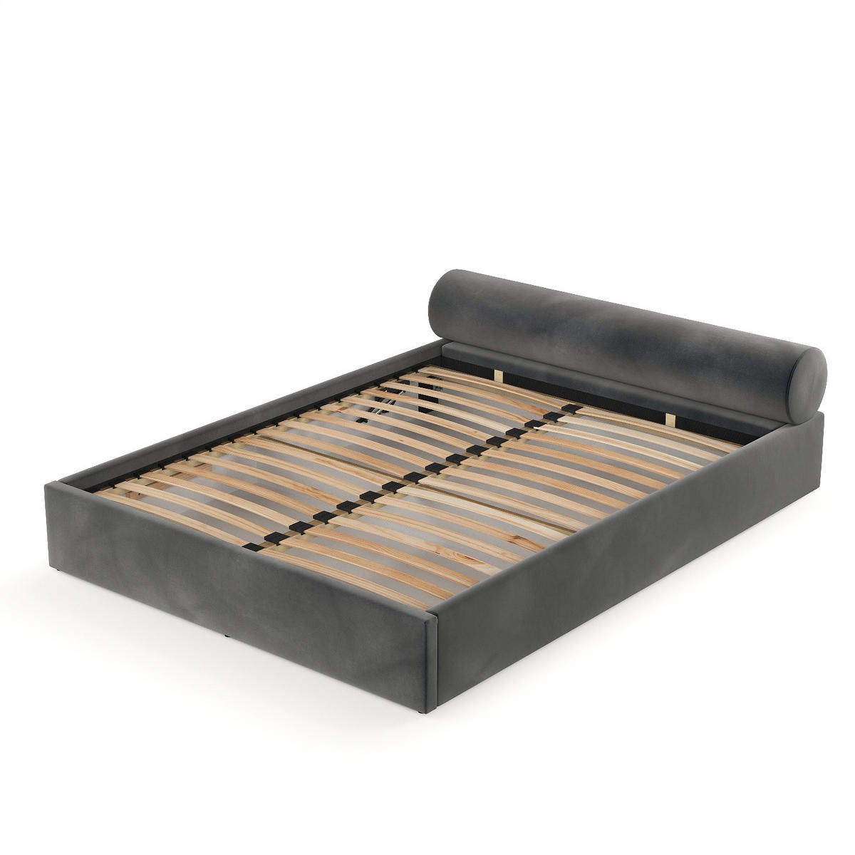 POLSTERBETT Solvo mit Stauraum 200/200 cm Anthrazit im Paros Stoff - Anthrazit/Schwarz, Holz/Holzwerkstoff (200/200cm) - AltaBeds