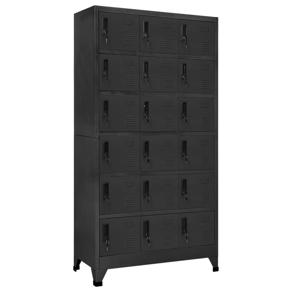vidaXL Schliessfachschrank Anthrazit 40x180x90 cm