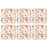 GLASUNTERSETZER 6er-Set Blumen - Bohème - Muster 10x10 cm - Altrosa, Naturmaterialien (10/0.2cm) - MuchoWow