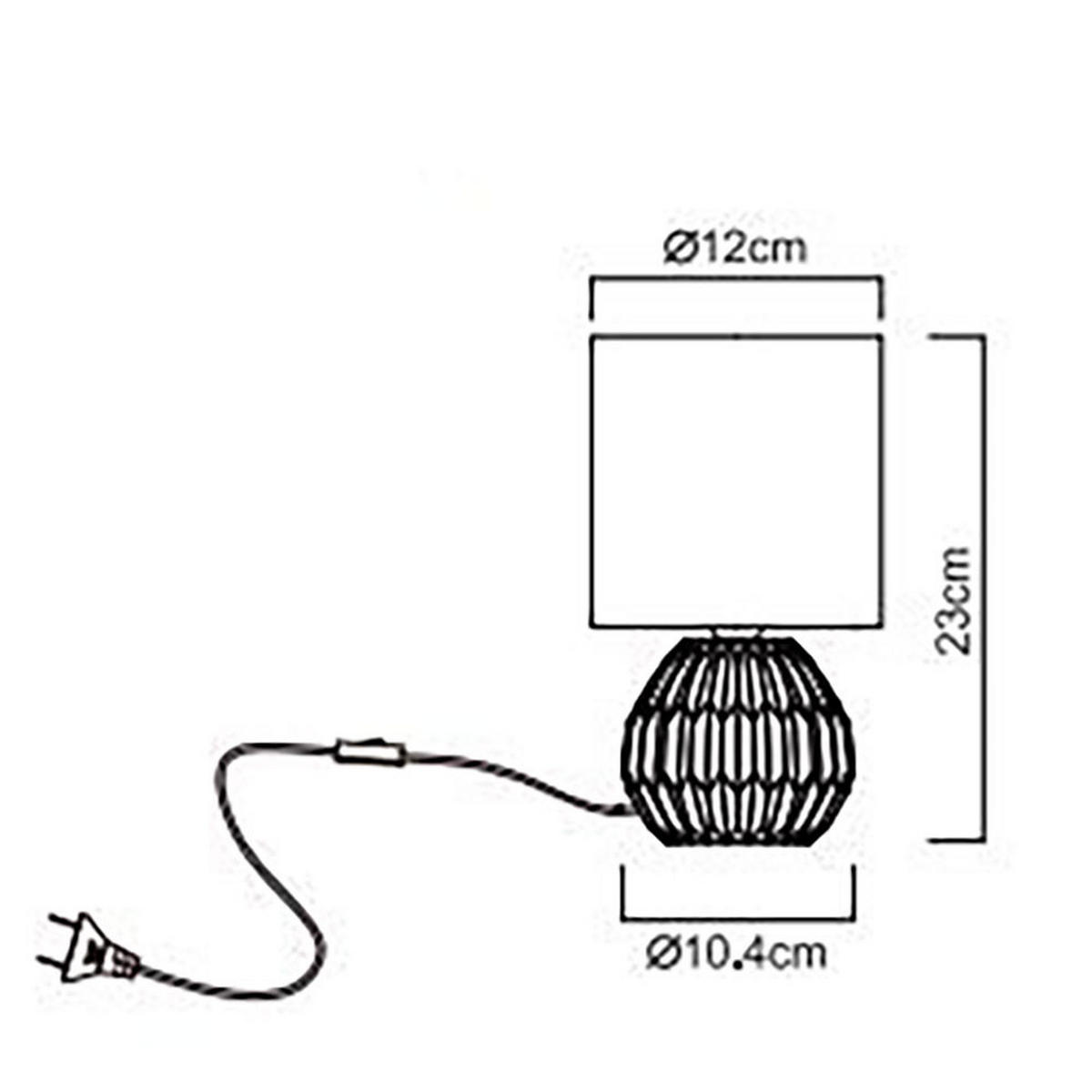 TISCHLEUCHTE Keramik Schwarz - Schwarz, Metall (12/12/23cm) - Globo Lighting