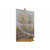 ACRYLBILD HANDGEMALT 60/90 cm - Braun, Holz/Textil (60/90cm) - KUNSTLOFT