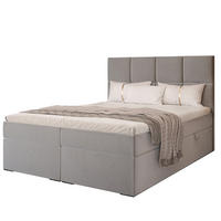 BOXBETT MAGNUS 120/200 cm mit Matratze und Topper, Grau - Grau, Textil (120/200cm) - Idohome