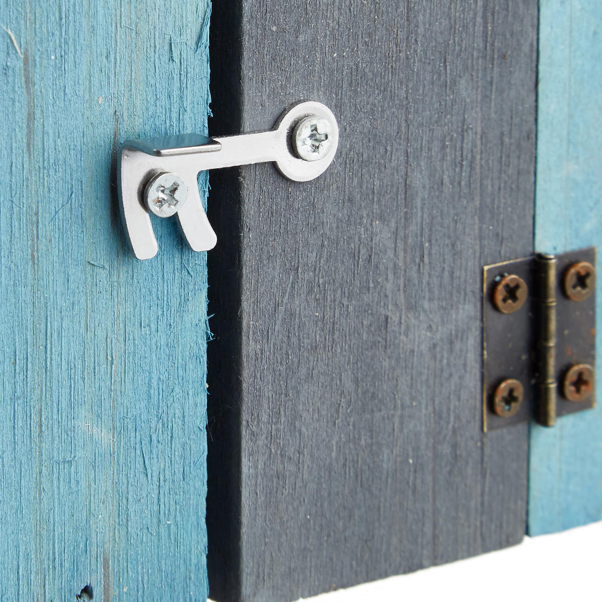 NISTKASTEN - Hellblau, Holz/Metall (17/24.3/12cm) - Relaxdays