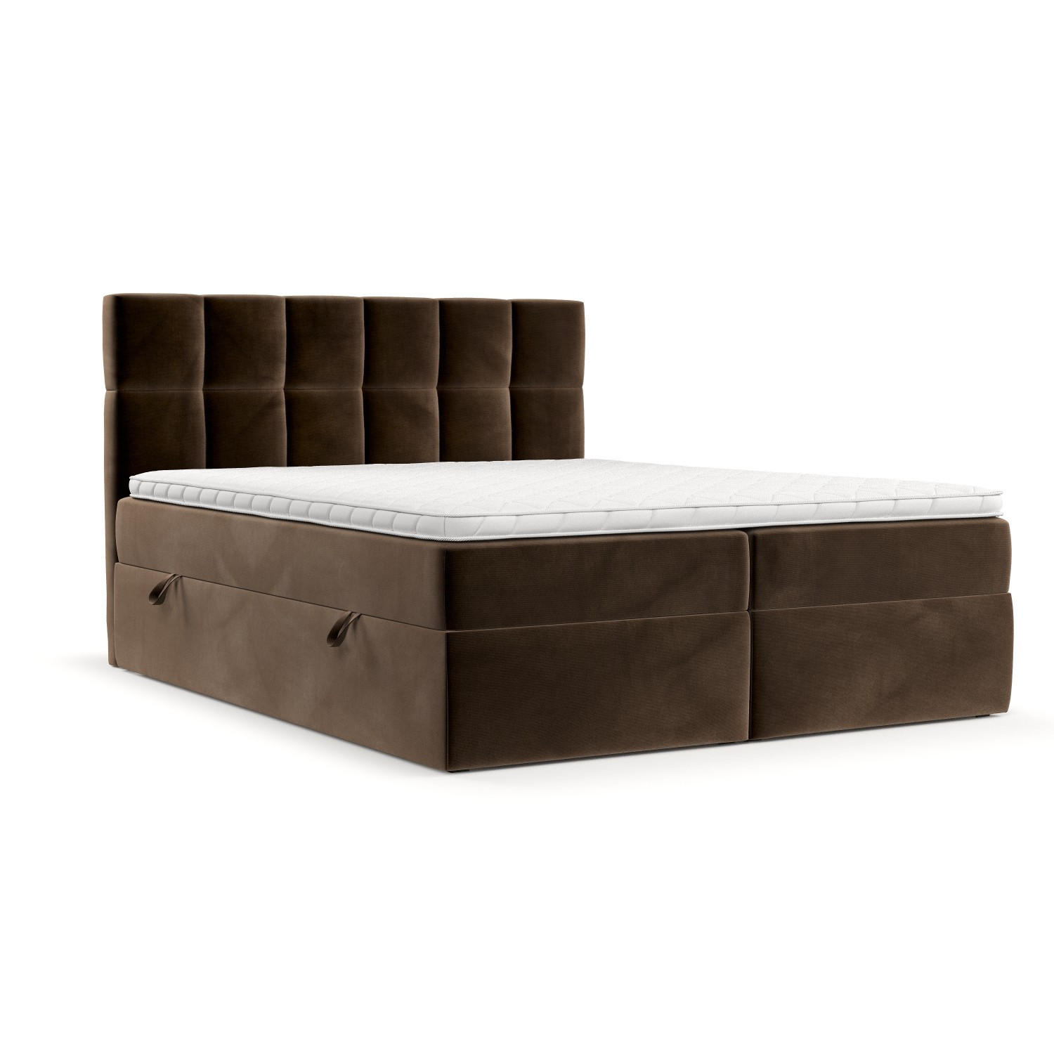 POSTEL BOXSPRING VARENO 180/200 Hnědá - černá/hnědá, kov/dřevo (180/200cm) - AltaBeds