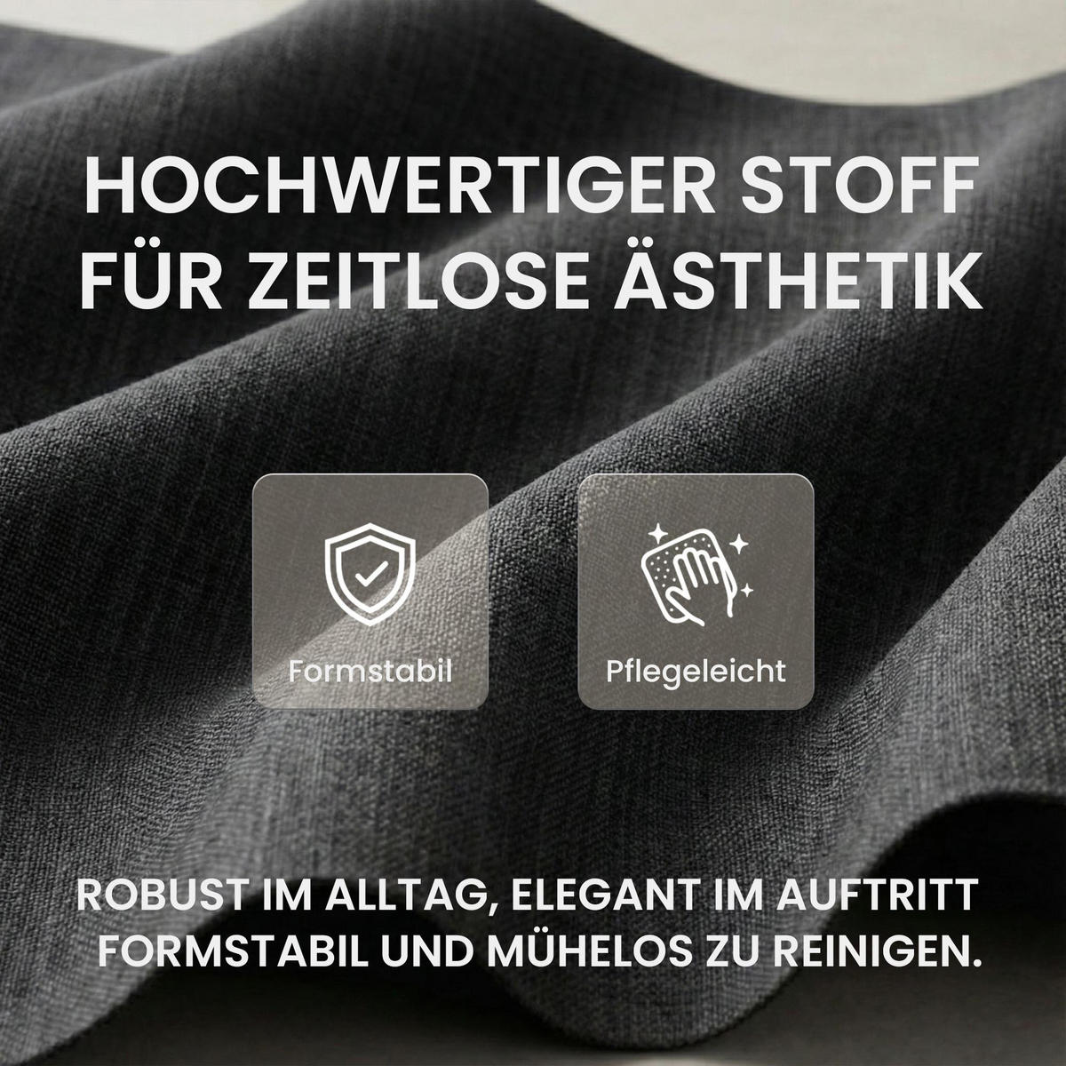 BARHOCKER Stoff Dunkelgrau - Chromfarben/Dunkelgrau, Textil/Metall (42/104/48cm) - CLP