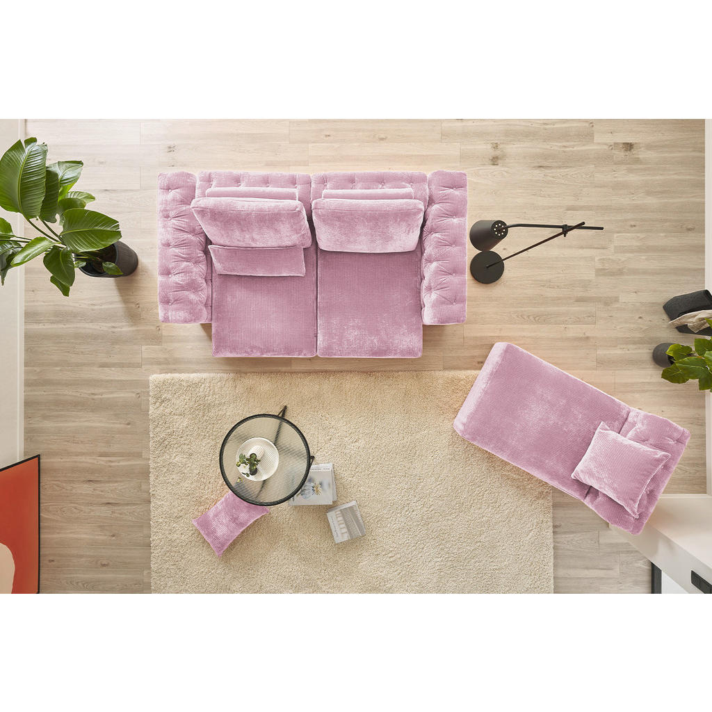 Thumbnail - Kawola Modulsofa, Pink, Textil, Echtholz, 4-Sitzer, Füllung: Kaltschaum, 268x62x191 cm, Wohnzimmer, Sofas & Couches, Sof...