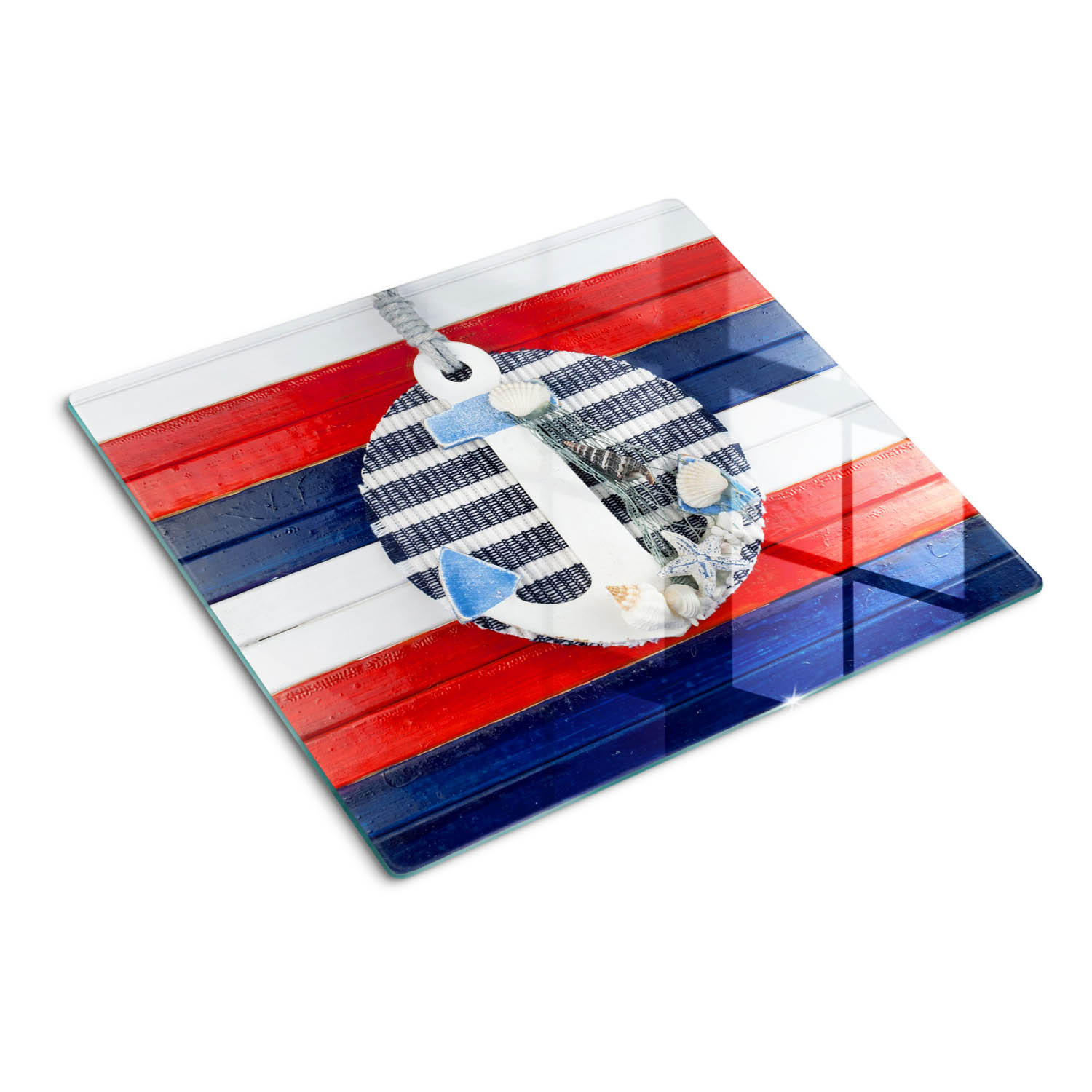 GLASPLATTE 60x52 cm Anker - Multicolor, Glas (60/0.4/52cm) - TULUP
