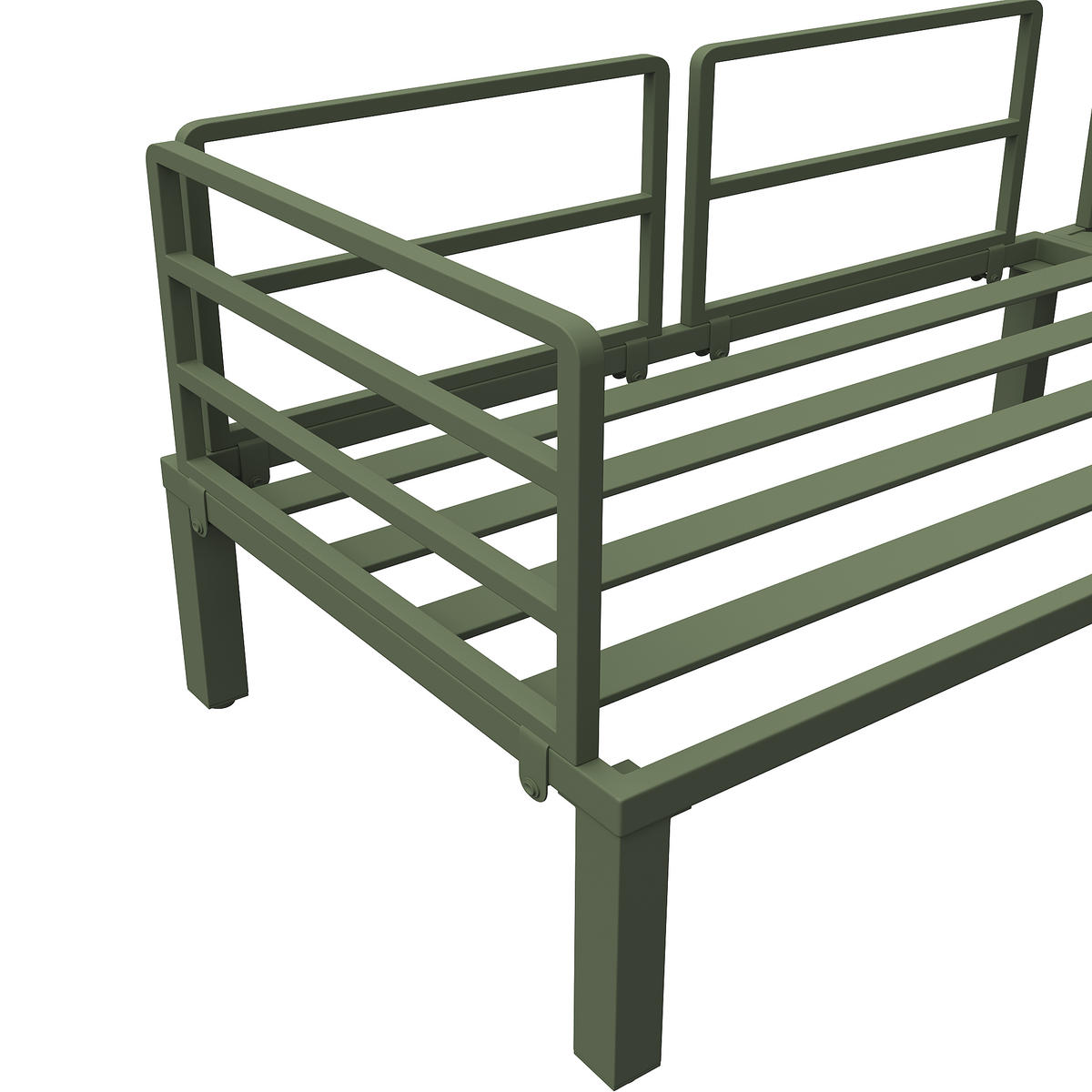 GARTENSET 4-5 Sitzer Beige Mit Verstellbaren Füßen & Glastisch - Beige, Metall - FLIEKS