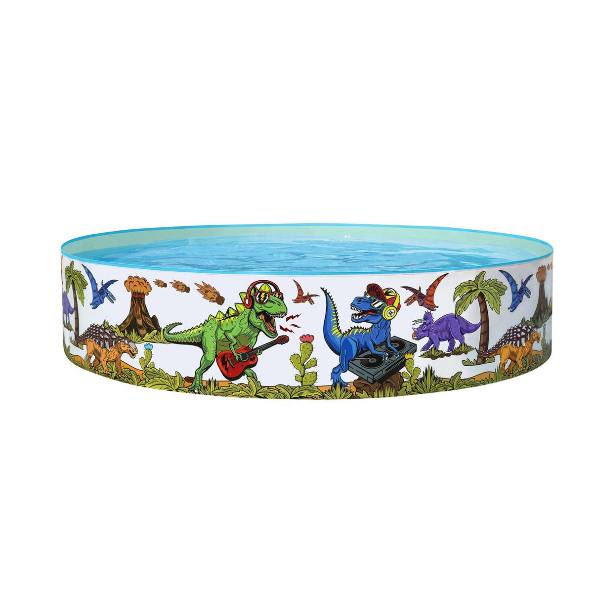 POOL für Kinder Dinosaurier 183 x 38 cm - 55022 - Blau, Textil (183/38cm)
