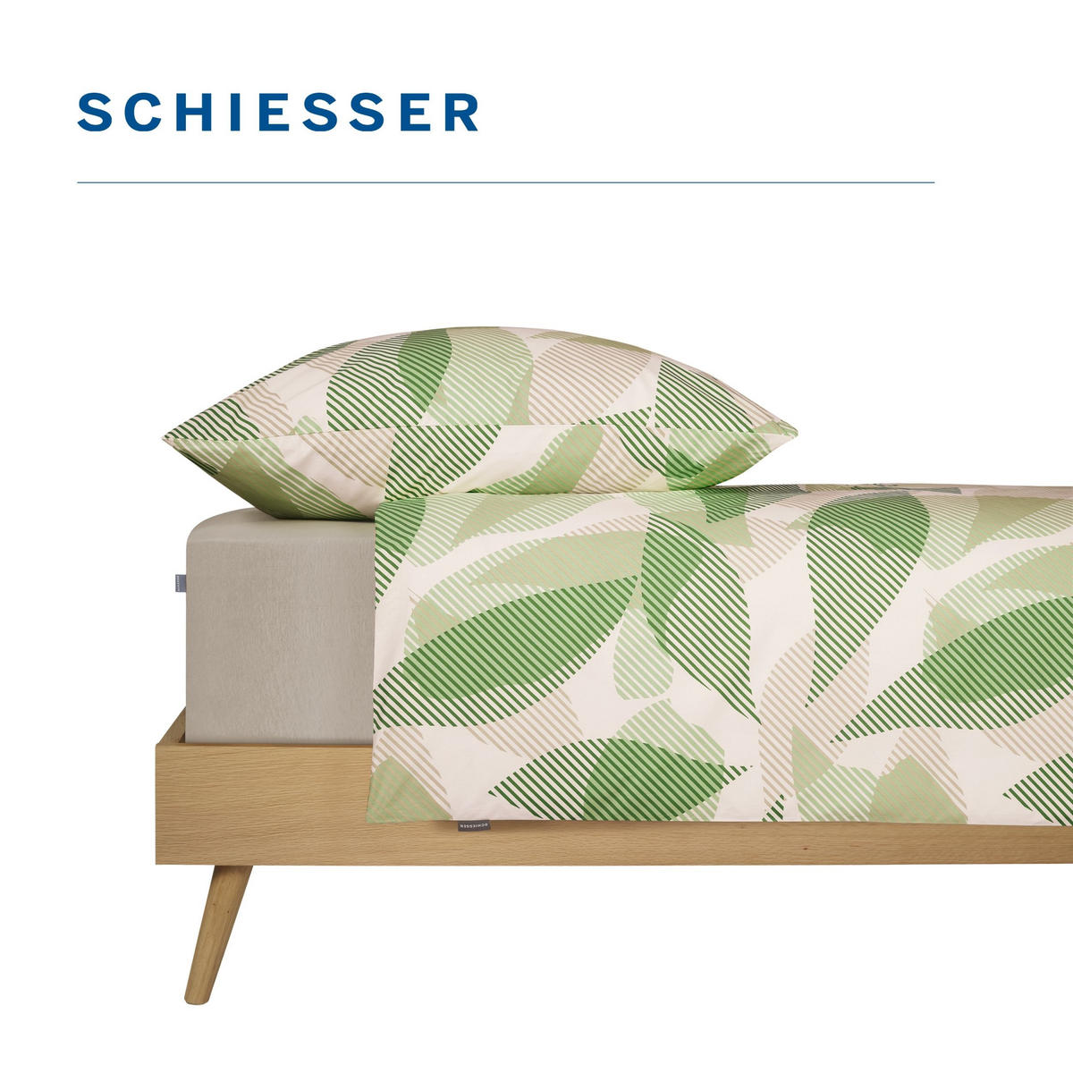 BETTWÄSCHESET Lea - Renforcé - 2-teilig - 135 x 200 cm - Grün - Grün, Textil (135/200cm) - SCHIESSER