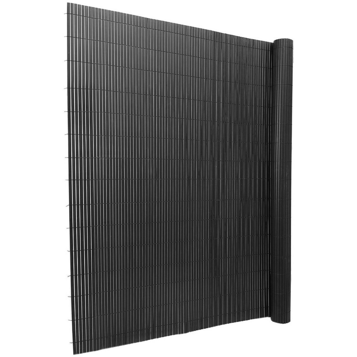 SICHTSCHUTZZAUN aus PVC in Dunkelgrau aufrollbar flexibles Roll-up Design für Garten & Haustierschutz 300x120cm - Dunkelgrau, Kunststoff (120cm) - Livingandhome