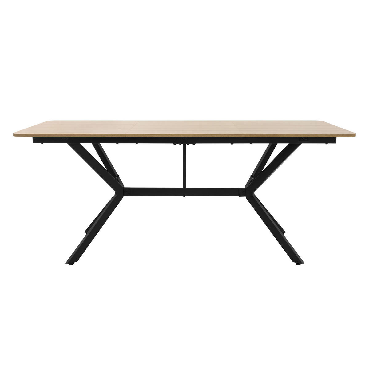 ESSTISCH aus MDF Hellbraun mit Stahlgestell Rechteckiger für 6 Personen - Hellbraun, Holzwerkstoff (180/80/75cm) - ML-DESIGN