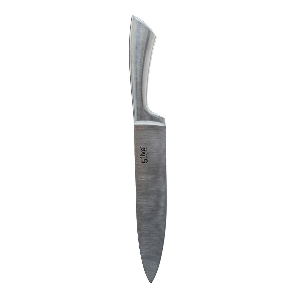 MESSERBLOCK bestückt 7-tlg., mit Messern und Schere, Edelstahl, Kunststoff - Silberfarben, Metall (11/35.8/14.7cm) - 5five Simply Smart