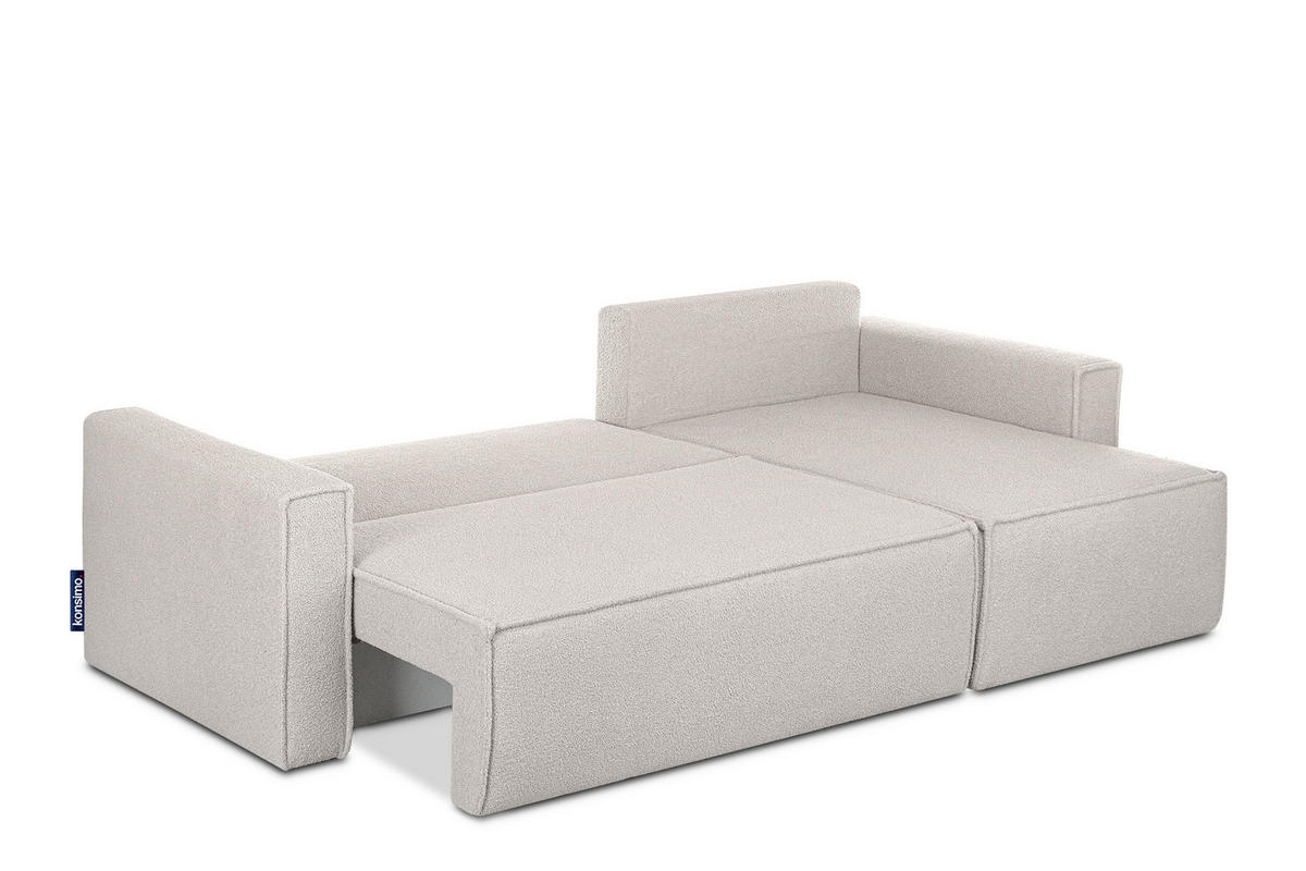 ECKSOFA-LINKS/RECHTS NAPI II mit Schlaffunktion, weiß - Weiß, Textil (246/148cm) - KONSIMO®