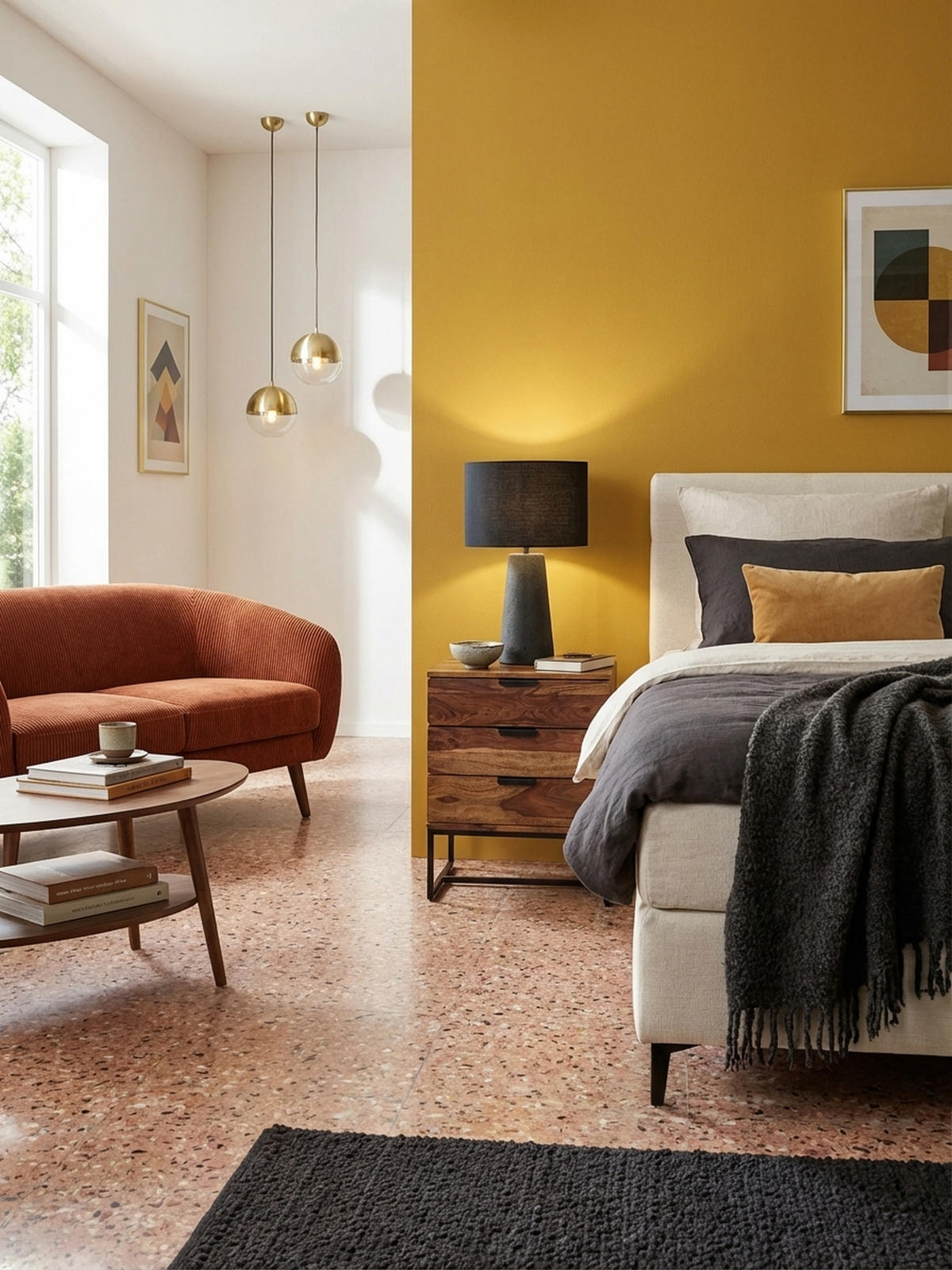 NACHTTISCH – Massivholz/Eisen, 50x40x65 cm, 3 Schubladen, Industrial-Stil - Schwarz/Braun, Holz/Metall (50/65/40cm) - KADIMA DESIGN