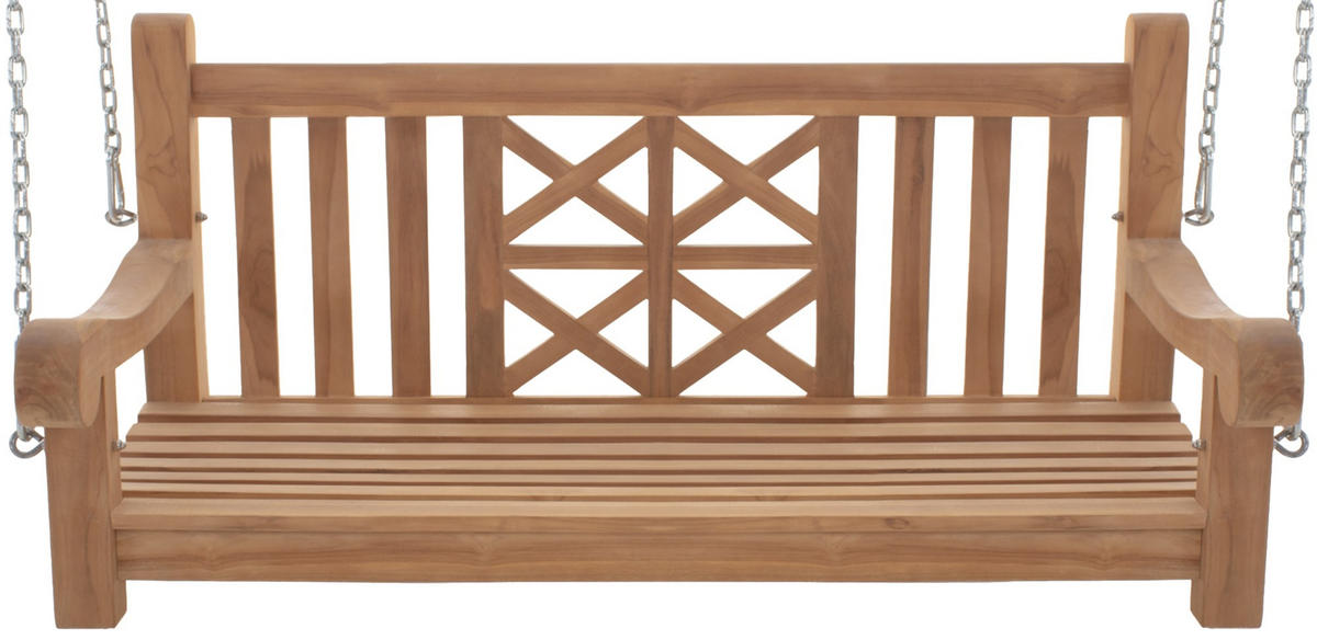 SCHAUKELBANK Tabel Holz Teak Hängebank - Teakfarben, Holz (120/61/70cm) - DELUKE