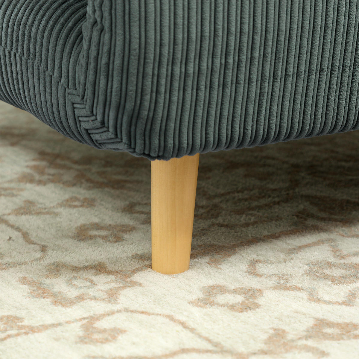 SCHLAFSESSEL DE-08187 2-in-1, verstellbare Kopfstütze, Cord-Optik Grün - Grün, Holzwerkstoff (87/89/82cm) - ComfortXL